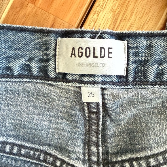 AGOLDE Riley High Rise Straight Jeans – Size 25 – 100% Cotton - Picture 2 of 9